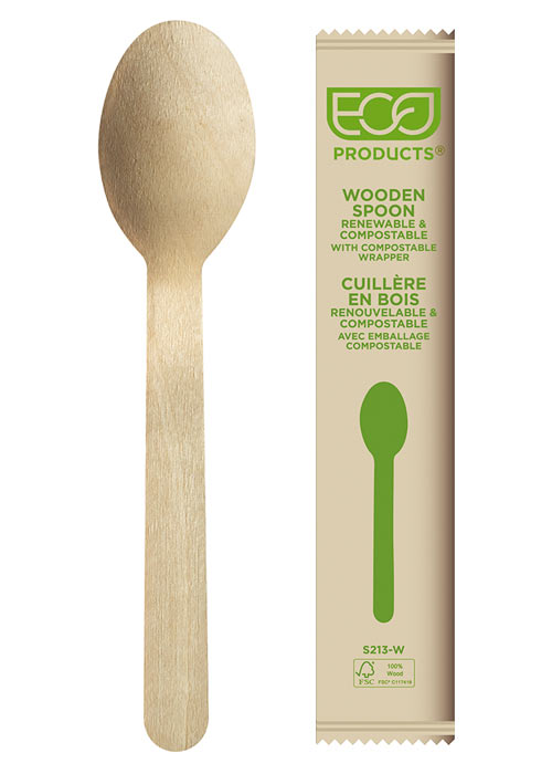 cuchara de madera de un solo uso para caterings