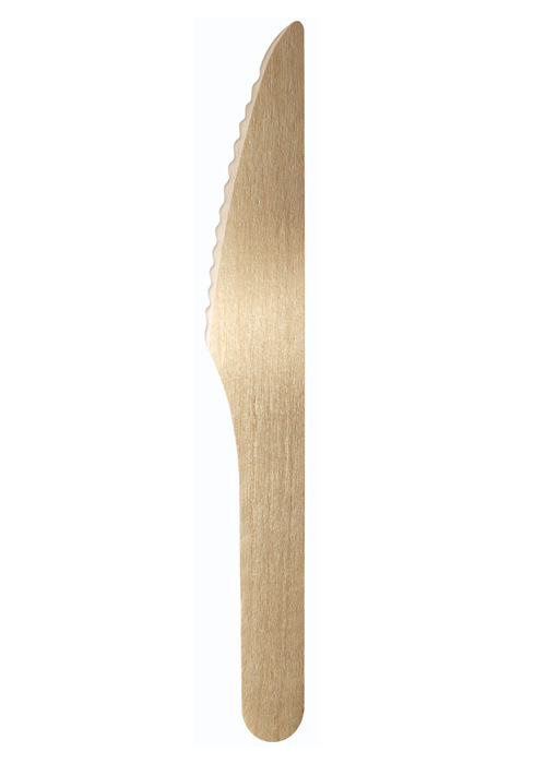 cuchillo de madera desechable eventos y catering