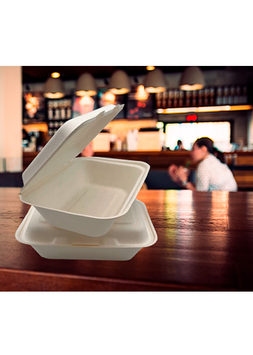 envases de comida para llevar tipo clamshell ecológicos